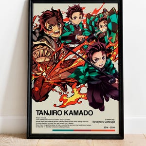 Limitiertes Tanjiro Kamado Poster - Anime Manga Poster - Minimalistisches Anime Poster - Anime Manga Druck - Minimalistisches Anime Poster
