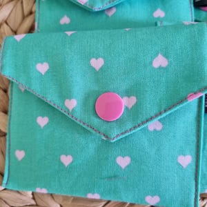 Multipurpose Small Pouch with Heart Design: Ideal for Storing Essentials as credit cards, coins, money or tampons very usefull gift