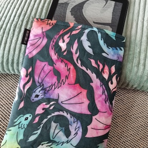 Dragon Fantasy Book Cover Kindle Kobo - 3 maten - Handgemaakte beschermhoesboeken - Fantasy Reader Gift - Dragon Lover's Gift voor haar