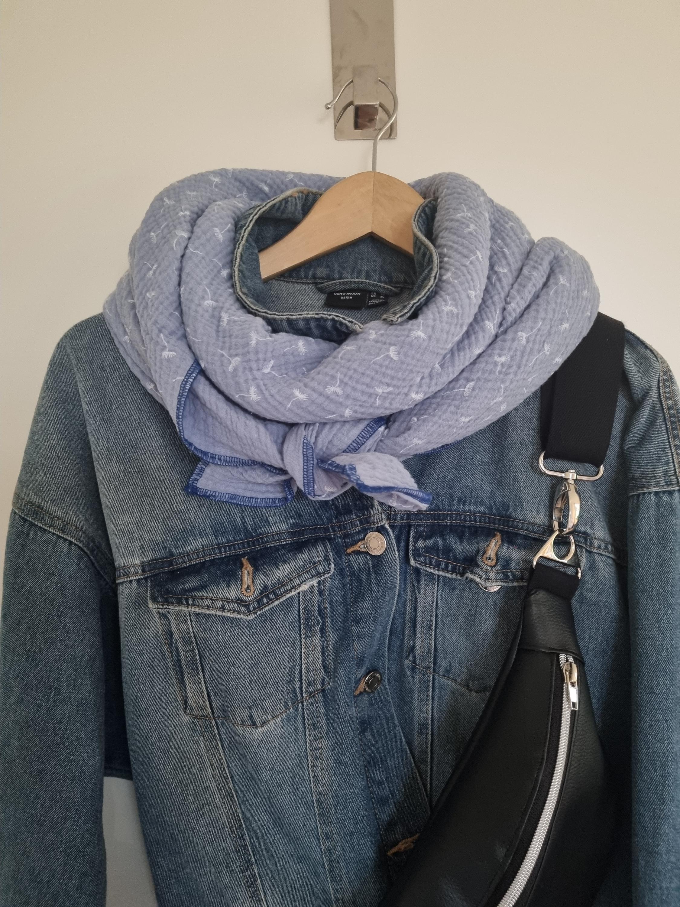 Women Blue Handwoven Cotton Stole | Jaypore US