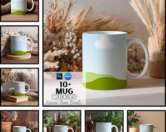 Mug Mockup Bundle | Coffee Cup | Digital Download | Canva And PSD Templates