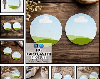 Maquettes de montagnes russes de voiture | Maquettes pour les images de référencement | Téléchargement numérique | Maquettes Canva et PSD