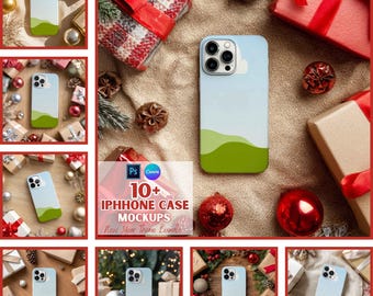 New Year iPhone Case Mockup | Custom Phone Case | Digital Download | Canva Template