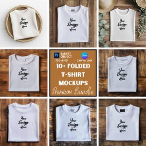 Folded Shirt Mockup | Tshirt Mockup Bundle | Gildan 18500 Mockup | Bella Canvas Folded | Gildan 18500 Mockup