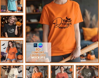 Halloween Comfort Colors 1717 Mockup | Halloween Bundle | Print On Demand | Digital Download