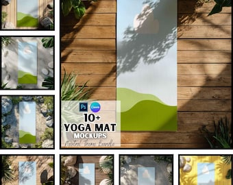 Yoga Mat Mockup | Meditation Mat | Gifts For Her | Canva And PSD Template | Print On Demand