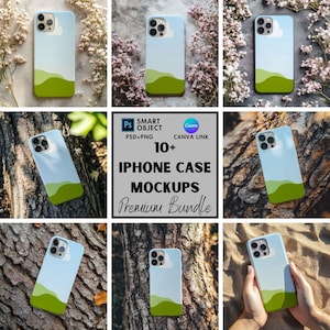iPhone 15 Pro Hülle Mockup, Handy Mockups, Printify Mockup, Canva und Psd Mockups für Print on Demand