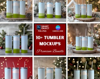 Christmas Tumbler Mockup | Christmas Mockup | Tumbler Mockup Canva | Tumbler Mockup Psd | Printify Mockups | Digital Download