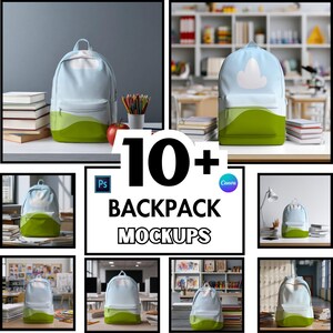 Back To School Backpack Mockups | Personalized Backpack | Canva And PSD | Digital Download
