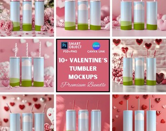 Valentines Day Tumbler Mockup | Valentines Mockup | Tumbler Mockup Psd | Tumbler Mockup Canva | Print on Demand