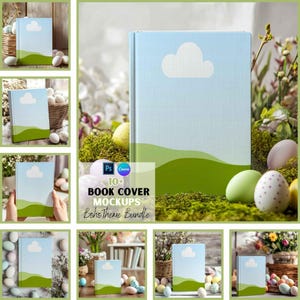 Book Cover Mockup | Hardcover Journal | Mockup Bundle | Printify | Drag and Drop Template | PSD Mockup