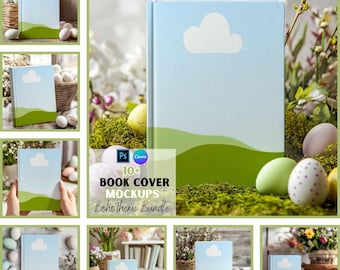 Book Cover Mockup | Hardcover Journal | Mockup Bundle | Printify | Drag and Drop Template | PSD Mockup