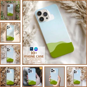 Mockups för iPhone-skal | Mockups för listbilder | Mobilskal | Canva- och PSD-mallar