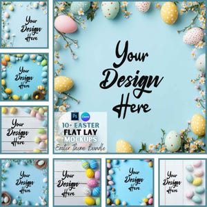 Mockup Pasen plat voor productfotografie, paasmockup, printify-mockup, canvas en psd-sjablonen