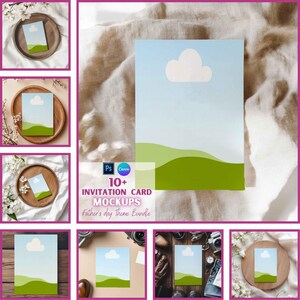 Father's Day Card Mockups | Thank You Card | Happy Fathers Day | Canva and PSD Mockups