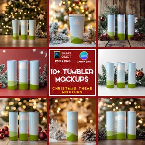 Weihnachtsbecher Mockups | Weihnachtsmockup | Leinwand & Photoshop Mockup | Etsy-Angebot Bilder | Mockups | Digitale Mockups