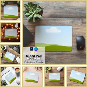 Mouse Pad Mockups, Desk Pad Mockup,printify Mockups, Canva and Psd Template, Digital Download