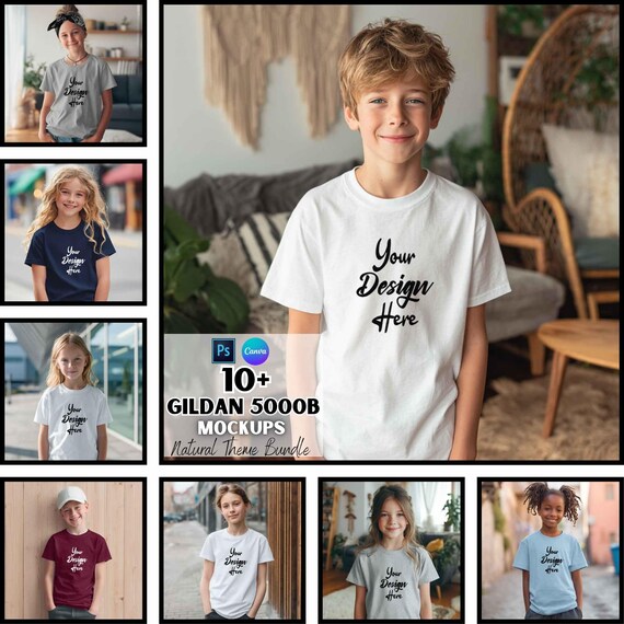 Gildan 5000B Mockups | Baby Tee Mockup | Trendsetter Mockups | Print On Demand