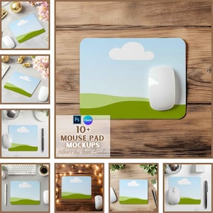 Mouse Pad Mockups for Listing Images | Gaming Mouse Pad | Digital Download | Canva and PSD Mockups