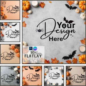 Halloween Flatlay Mockup | Spooky Season | Background Mockup | Digital Download