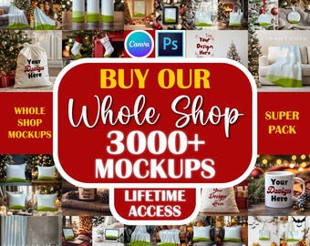 Whole Shop Mockup Bundle for Listing Images | Prantify Mockups | Pod Mockups | Canva & Psd Mockups | Entire Shop Mockups