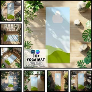 Yoga Mat Mockup | Yoga Teacher Gift | Exercise Mat | Print on Demand | Canva and PSD Template