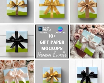 Gift Box Mockup | Canva & PSD Mockup | Custom Gift Box | Box Mock Up | Mockup Bundle | Etsy Listing Mockup