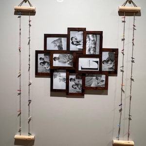 10-Pack Wooden Collage Picture Frames for Wall Decor, 4x6 Photo Frames with Glass Front, Rustic Multi Picture Frame Set for Gallery Walls