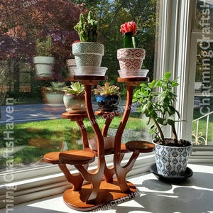 Multi Tier Plant Stand Indoor For Windowsill | Corner Plant Stand | Modern Plant Stand | Plant Display | Home Decor | Plant Lover Gift
