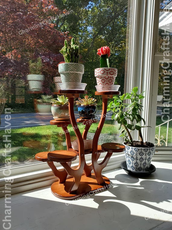 Multi Tier Plant Stand Indoor for Windowsill | Corner Plant Stand