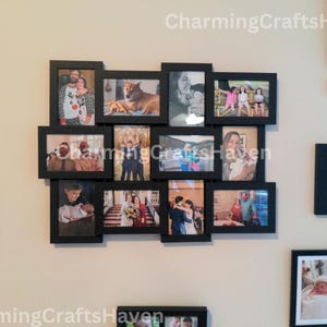 Set of 12 Wooden Collage Picture Frame | Family Photo Frame | Wedding Photo Frame | Multi Picture Frame | Photo Collage Frame | Photo frame