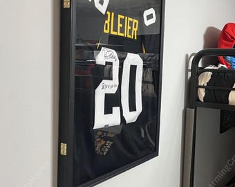 Wooden Jersey Frame | Jersey Display Case | Jersey Shadowbox | Sports Jersey Frame | Lockable Jersey Frame | Football basketball jersey