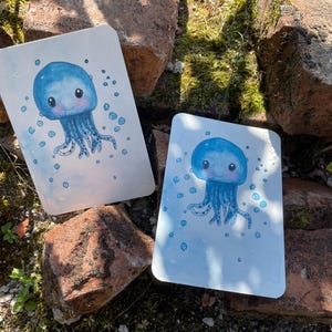 Süß, Niedlich, Home Made, Postkarte | Künstlerische, lustige, inspirierende Souvenir-Karte | Aquarell, Aquarell, Postkarte, Druck |  Grußkarte, Wasser