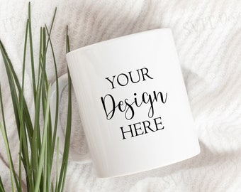 White Mug Mockup, 11oz Coffee Mug Mockup, Boho mockup, SVG Mock up, JPG, Styled Stock Photo, Digital Download