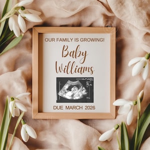 Spring Pregnancy Announcement, Simple Gender Neutral Baby Announcement, Social Media Pregnancy Reveal, Editable Digital Template Floral