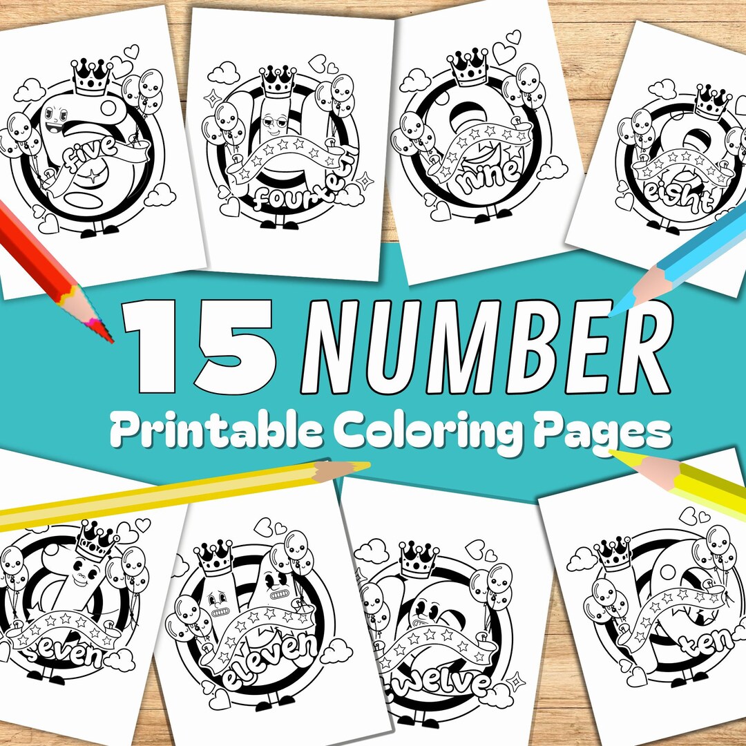 15 Easy Number Coloring Pages for Kids, Toddlers, Preschoolers Toddlers
