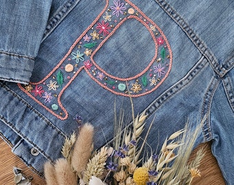 Letter personalised denim jackets