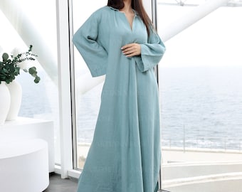 Wild Orchid Pink and Celadon Blue Linen Dress, Handmade Spring Summer Autumn Winter Linen Tunic Dress, Drop Shoulder Basic Kaftan Dress - Etsy Wild Orchid Pink and Celadon Blue Linen Dress, Handmade Spring Summer Autumn Winter Linen Tunic Dress, Drop Shoulder Basic Kaftan Dress - Etsy