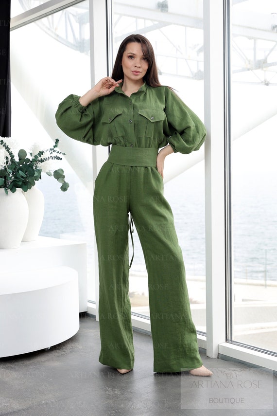 long romper pants