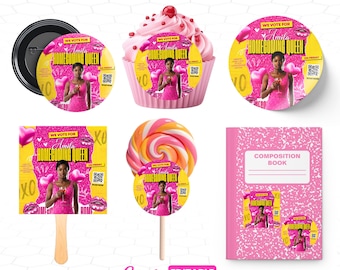Vote Homecoming Stickers, Class Campaign Sticker, Class Campaign, Homecoming Campaign, Vote Homecoming Queen, Stickers, Canva Template