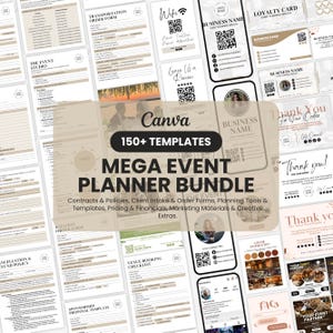 150+ Event Planner, Event Planning Template, Event Planning, Event Planner Bundle,Event Planner Templates,Event Planner Service Bundle Canva