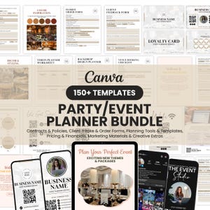 Event Planner Service Bundle, Baby Shower Event Planner,Event Planner Contract,Party Planner Bundle,Business Templates Event Decorator Canva