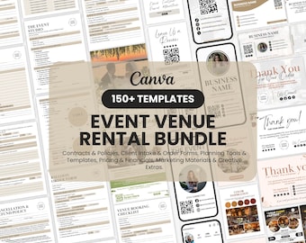 150+ Event Venue Rental bundle printable, 150+ Event Planner, Event Planning Template, Event Coordinator, Event planner Business Bundle