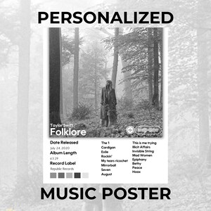 Choose Your Own Album Poster, Custom Album Poster, Personalized Album Poster, Custom Album Cover, Custom Music Posters, Digital Album Art