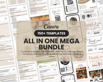 Event Planner Bundle, Event Planner Contract Forms, Event Planning Forms, Event Planner, Event Management Bundle, Canva Template, Printable