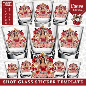 Styrofoam Cup Sticker Template, Cheetah Big Mama Party Cup Template Customizable Styrofoam Cup Design, Cup Sticker, Custom Party Cups Canva