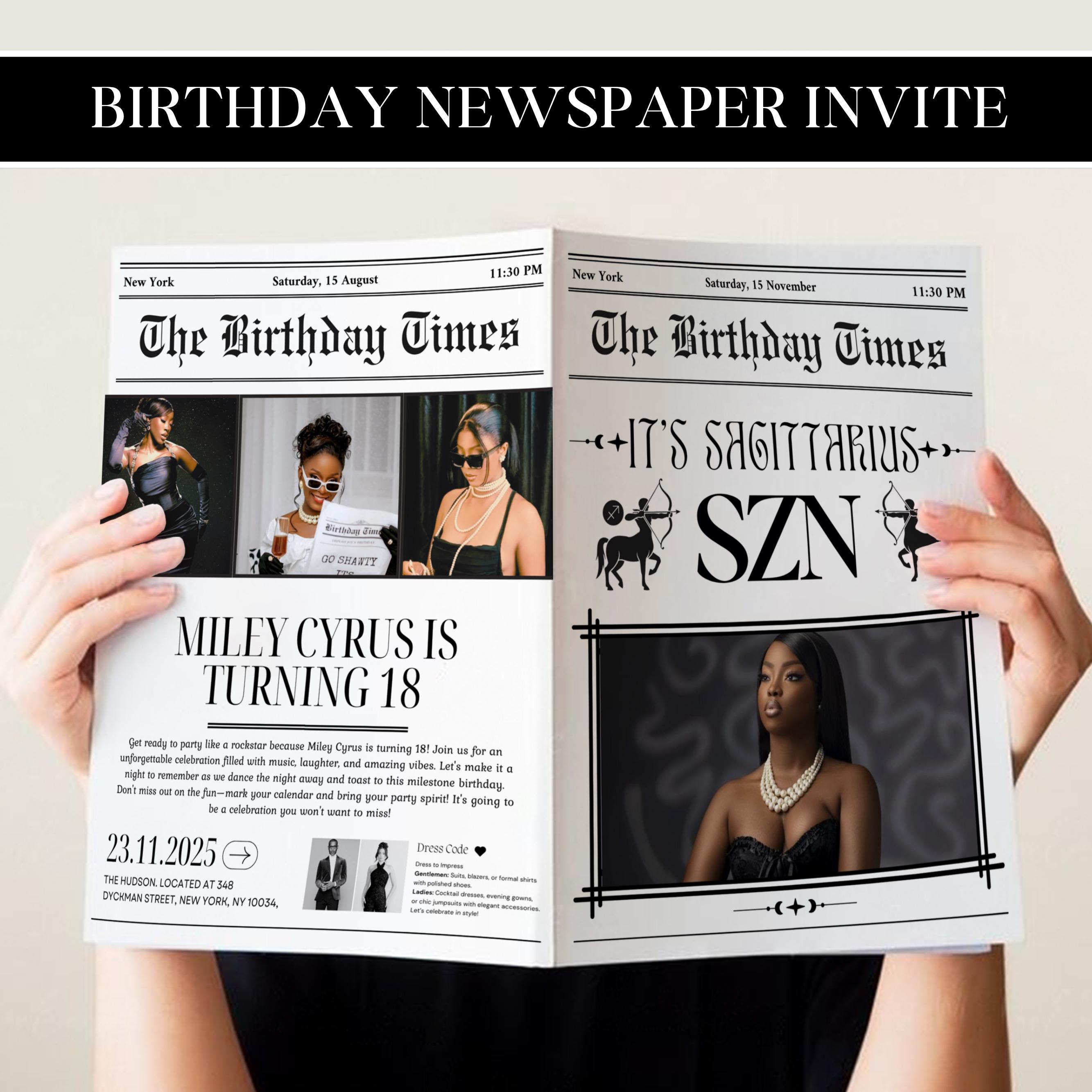 Italian Birthday Newspaper - Etsy, image size:2667x2667