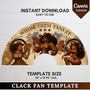 Clack Fan Squad Png, Where Them Fans at Clack Fan Template, Cowgirl Fan Template, Western Clack Fan Design,Boots on the Ground Clack Fan Png