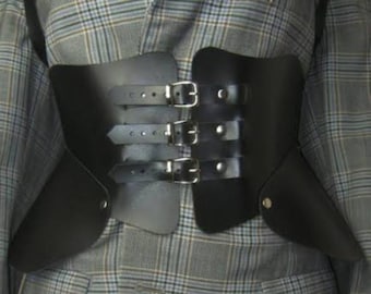 Women's Leather Underbust Corset Belt -Adjustable Harness Belt- Vintage Style - Plus Size Options - Gift for Her - Handcrafted Waist Harness