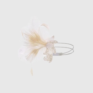 1920s Beaded Feather Headband: Gatsby Flapper Wedding Hair Accessory